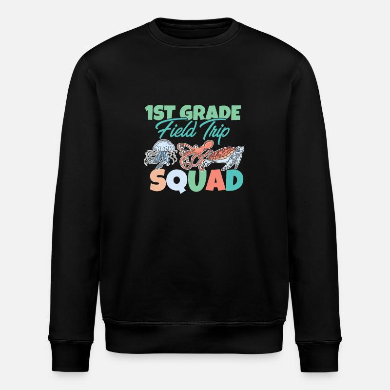 1. Klasse Exkursionstrupp Spaß Meeresbewohner - Stanley/Stella Unisex Bio-Sweatshirt ROLLER - Schwarz