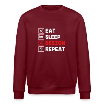 Architecture - Stanley/Stella ROLLER Unisex Organic Sweatshirt - burgundy - Front - Nik (191cm)