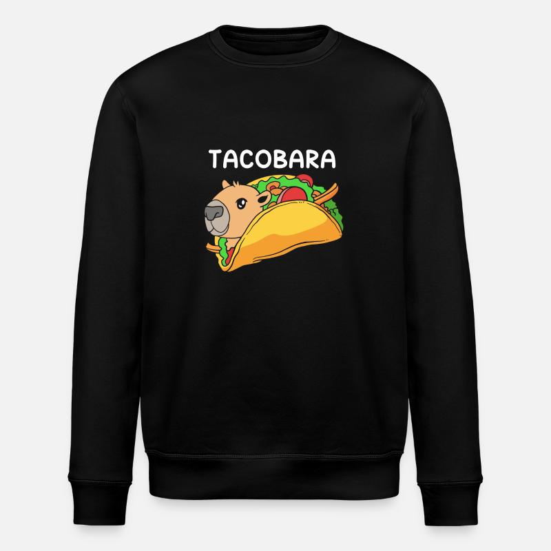 Capybara Taco - Stanley/Stella ROLLER Unisex Organic Sweatshirt - black