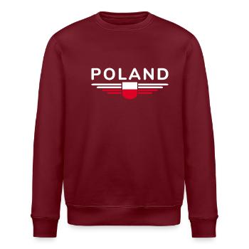 J’aime la Pologne, T-shirt design de style élégance - Sweat bio ROLLER Stanley/Stella Unisexe - bordeaux - Devant - Nik (191cm)
