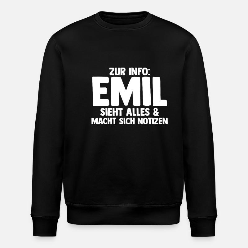 Emil - Sweat bio ROLLER Stanley/Stella Unisexe - noir