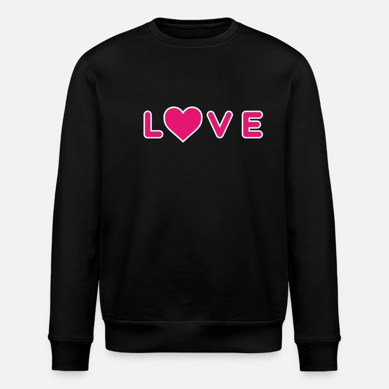 LOVE Design mit Herz - Stanley/Stella Unisex Bio-Sweatshirt ROLLER - Schwarz