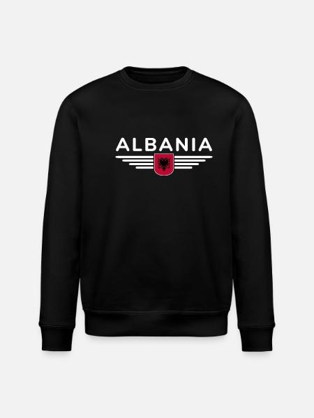 Albania Design – Pride and Style - Stanley/Stella ROLLER Unisex Organic Sweatshirt - black