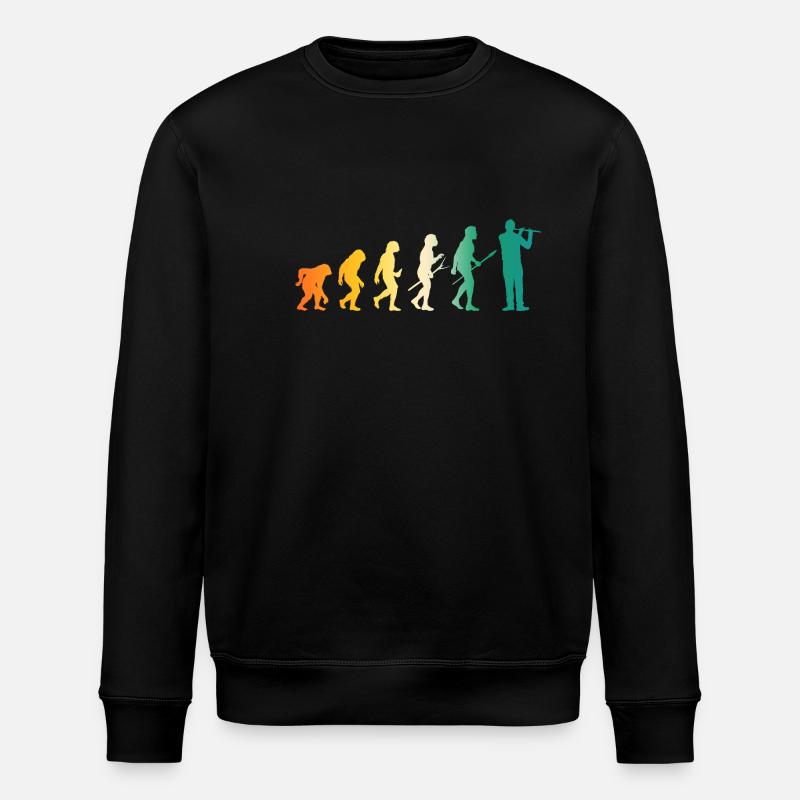 Flautist Evolution Flute - Stanley/Stella ROLLER Unisex Organic Sweatshirt - black