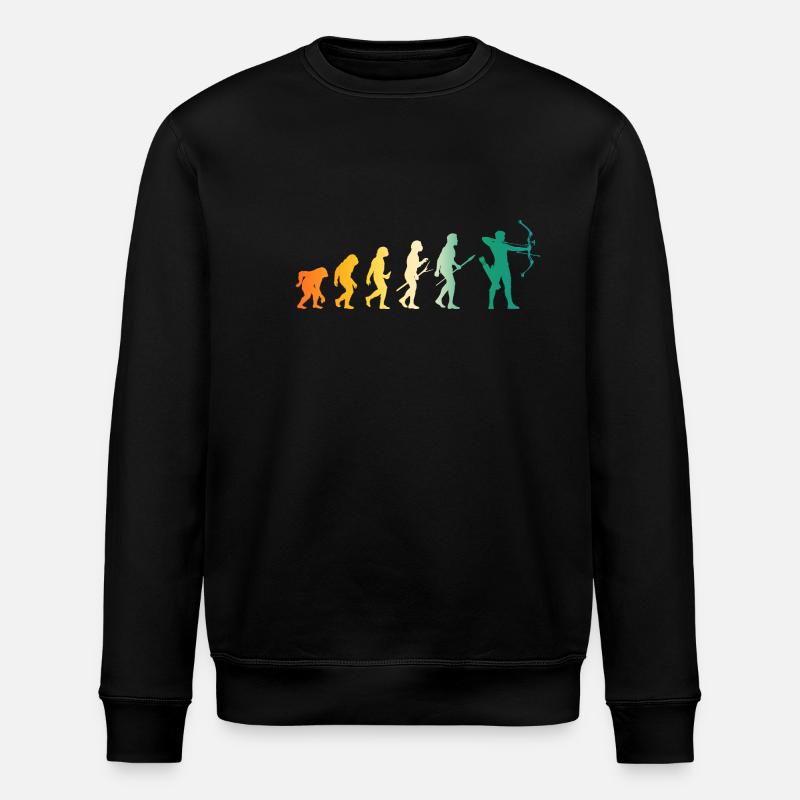 Bogenschütze Evolution Bogenschießen - Stanley/Stella Unisex Bio-Sweatshirt ROLLER - Schwarz