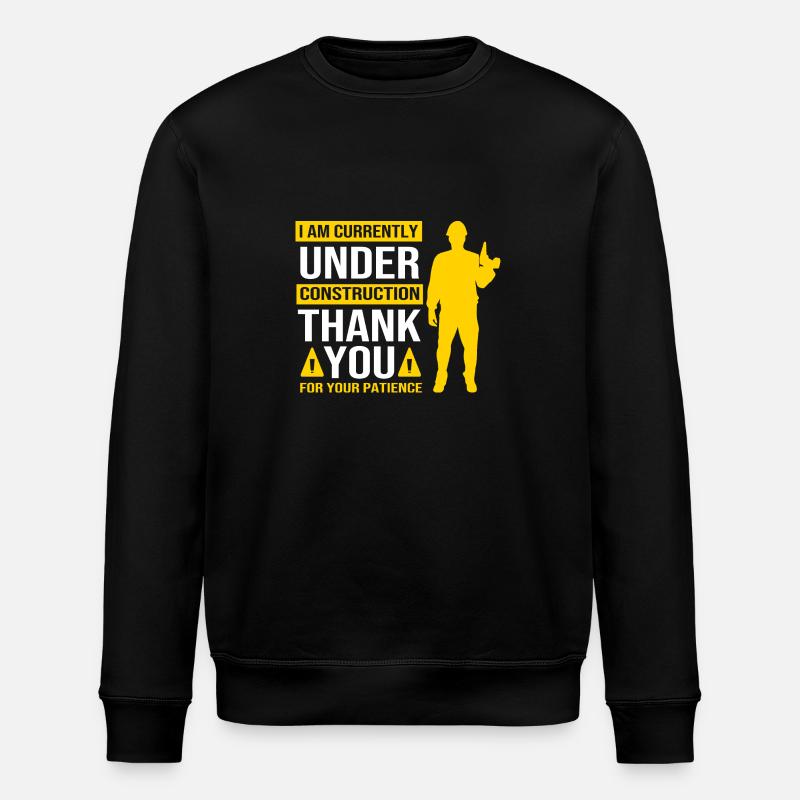 Construction worker construction site - Stanley/Stella ROLLER Unisex Organic Sweatshirt - black