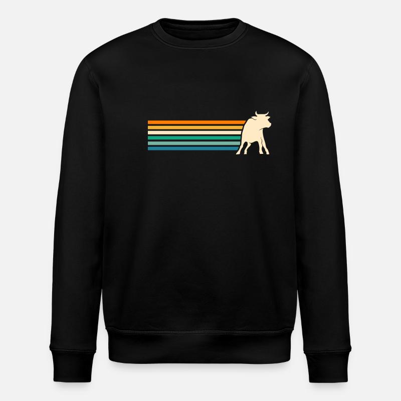Bovins de buffle Bœufs - Sweat bio ROLLER Stanley/Stella Unisexe - noir