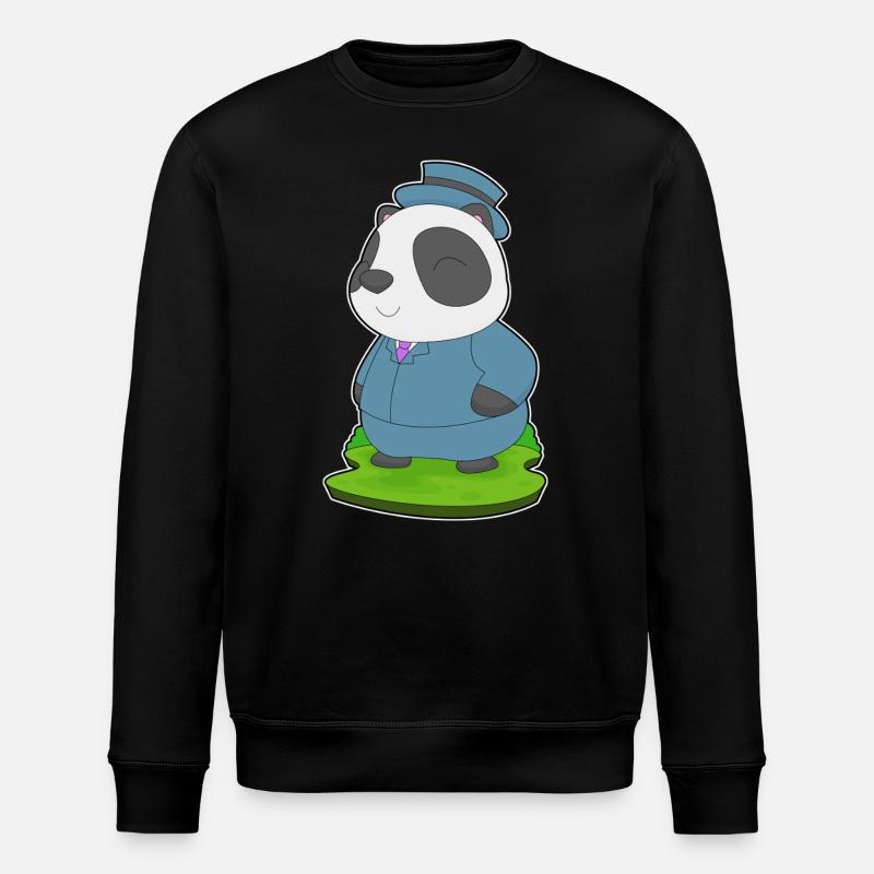 Panda Groom Wedding Suit - Stanley/Stella ROLLER Unisex Organic Sweatshirt - black