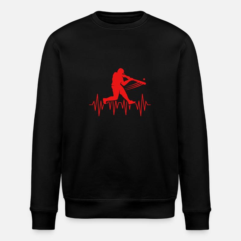 Battement de cœur de baseball - Sweat bio ROLLER Stanley/Stella Unisexe - noir