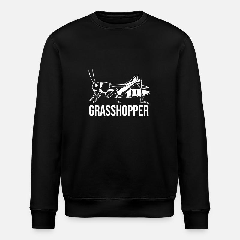 Grashüpfer Heuschrecke - Stanley/Stella Unisex Bio-Sweatshirt ROLLER - Schwarz