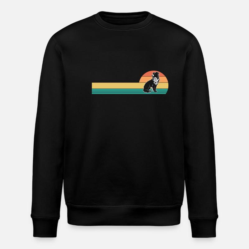 Border Collie - Stanley/Stella Unisex Bio-Sweatshirt ROLLER - Schwarz