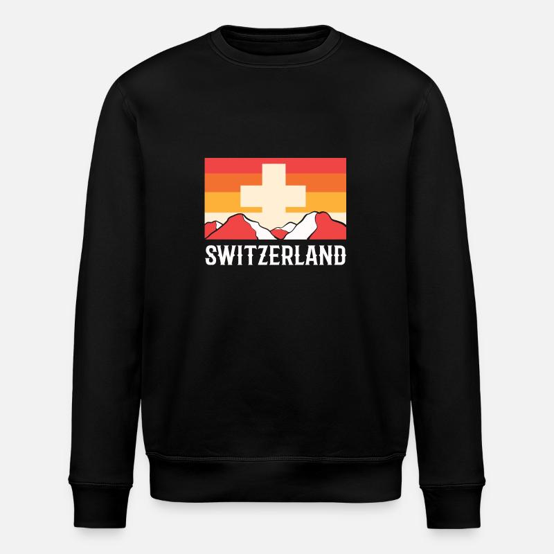 Switzerland - Stanley/Stella ROLLER Unisex Organic Sweatshirt - black