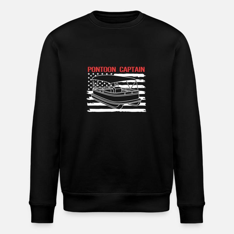 Pontonboot Boot Boote - Stanley/Stella Unisex Bio-Sweatshirt ROLLER - Schwarz