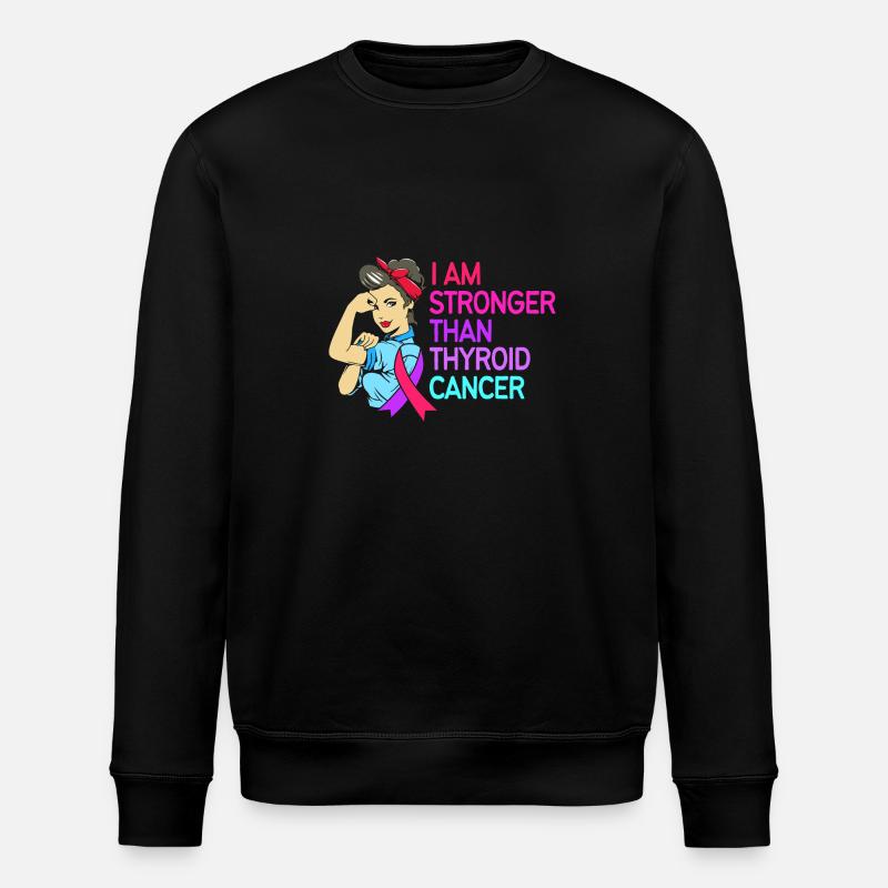 Thyroid cancer Thyroid cancer - Stanley/Stella ROLLER Unisex Organic Sweatshirt - black