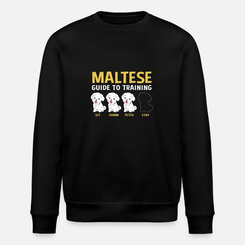Malteser Hund - Stanley/Stella Unisex Bio-Sweatshirt ROLLER - Schwarz