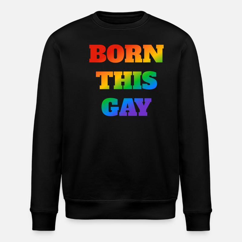 Né ce texte arc-en-ciel gay - Sweat bio ROLLER Stanley/Stella Unisexe - noir