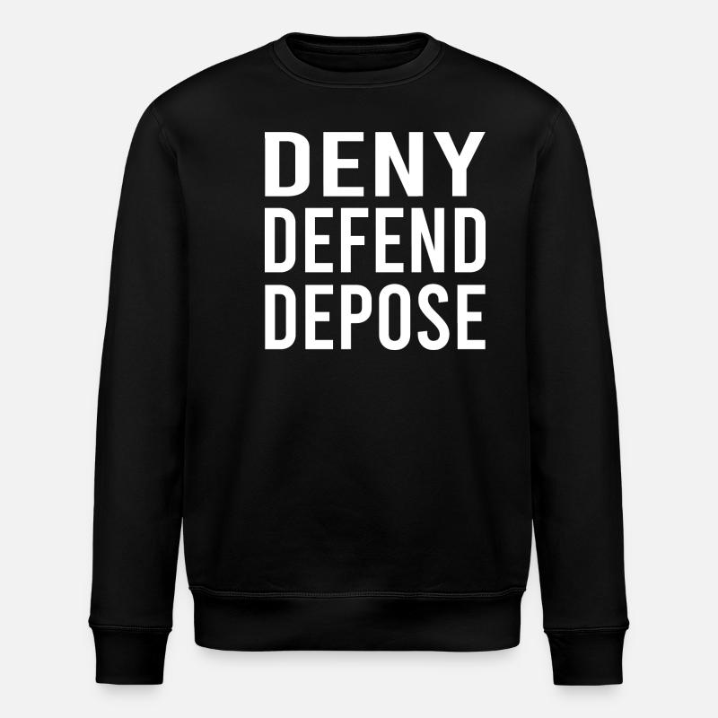 Deny Defend Depose - Stanley/Stella ROLLER Unisex Organic Sweatshirt - black