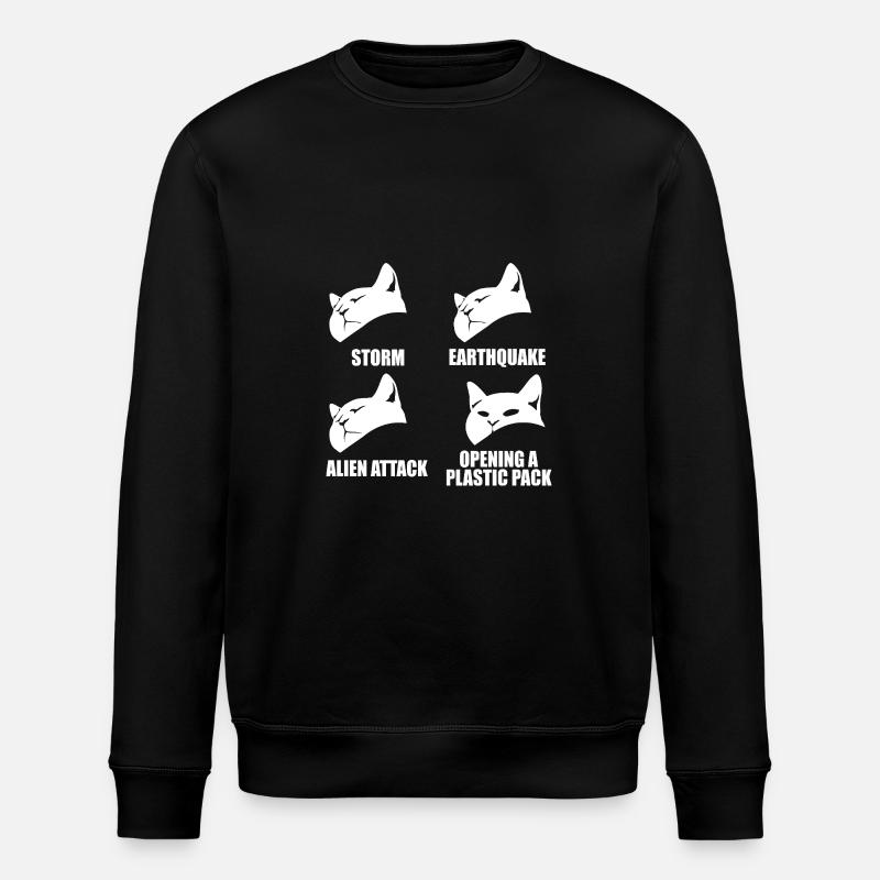 Chat - perception sélective - dire - Sweat bio ROLLER Stanley/Stella Unisexe - noir