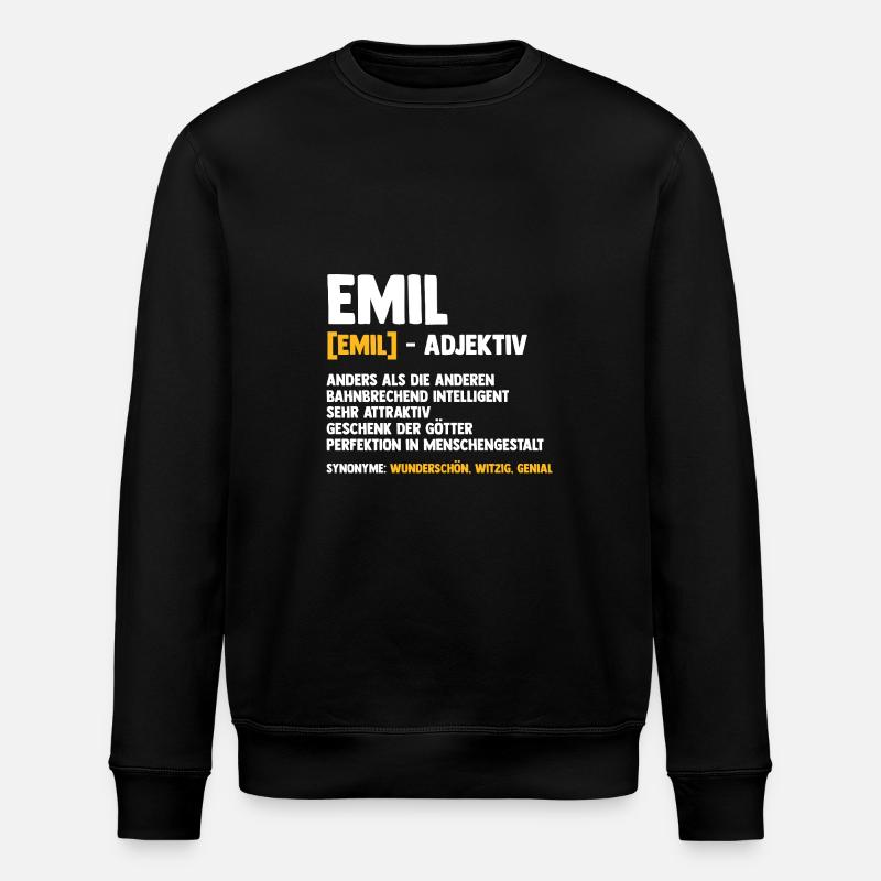 Emil - Sweat bio ROLLER Stanley/Stella Unisexe - noir