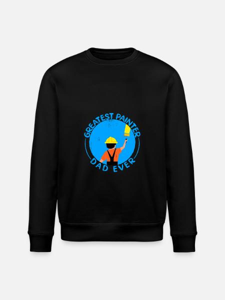 House Painter Dad Unique Gifts - Stanley/Stella ROLLER Unisex Organic Sweatshirt - black