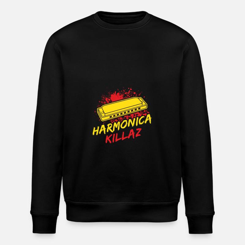 Funny Harmonica Player Killaz Harmonica - Stanley/Stella Unisex Bio-Sweatshirt ROLLER - Schwarz