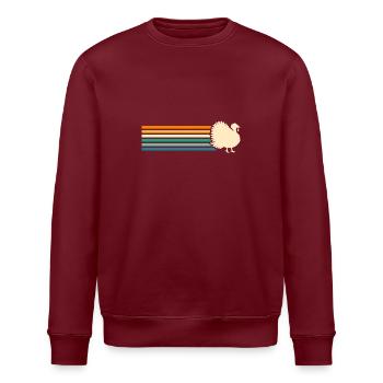 Poulets Coq Dinde - Sweat bio ROLLER Stanley/Stella Unisexe - bordeaux - Devant - Nik (191cm)