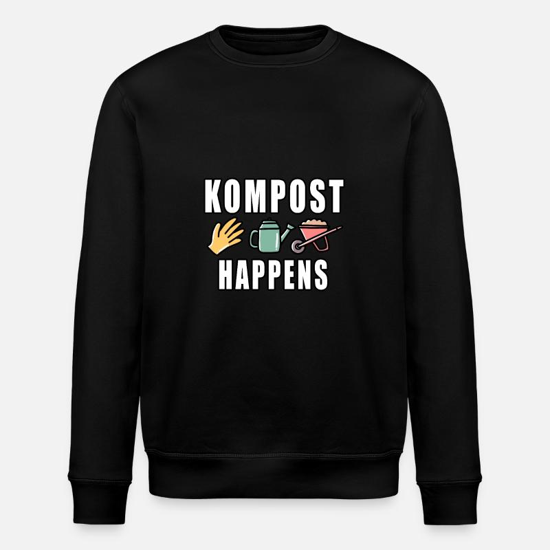 Kompost Happens - Stanley/Stella Unisex Bio-Sweatshirt ROLLER - Schwarz