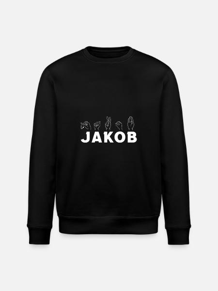 Sign language Jakob - Stanley/Stella ROLLER Unisex Organic Sweatshirt - black