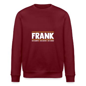 Frank - Stanley/Stella Unisex Bio-Sweatshirt ROLLER - Burgunderrot - Vorne - Nik (191cm)