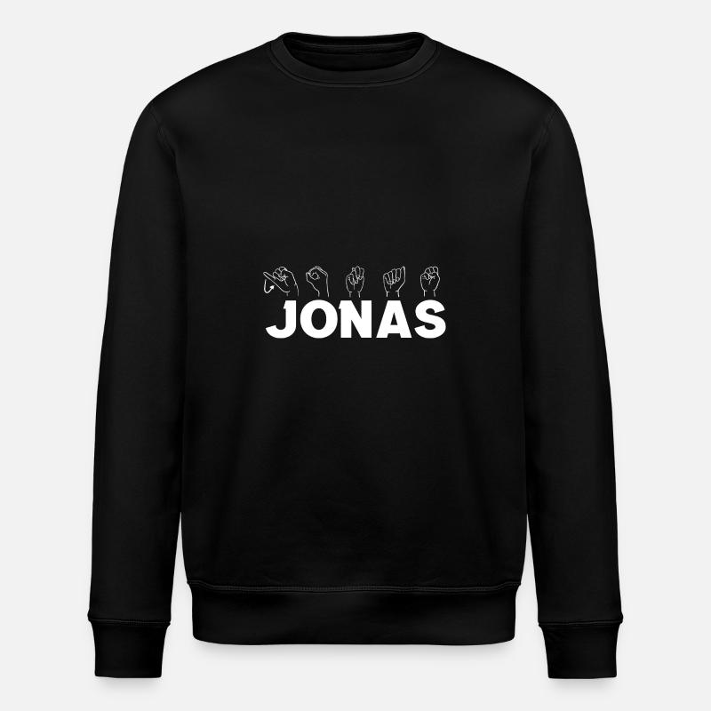 Sign language Jonas - Stanley/Stella ROLLER Unisex Organic Sweatshirt - black