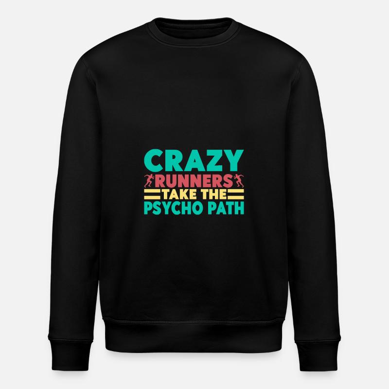 Courir Crazy Runners Marathonien - Sweat bio ROLLER Stanley/Stella Unisexe - noir