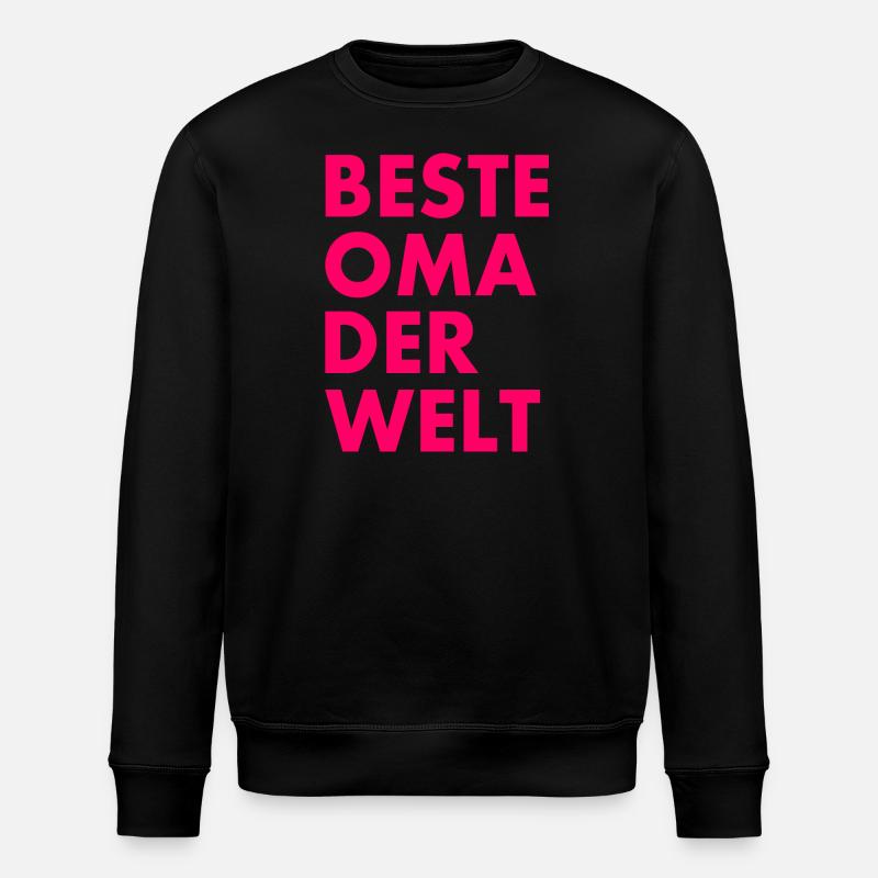 Beste oma der welt - Stanley/Stella Unisex Bio-Sweatshirt ROLLER - Schwarz