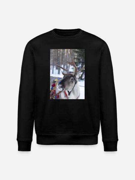 Reindeer - Stanley/Stella ROLLER Unisex Organic Sweatshirt - black