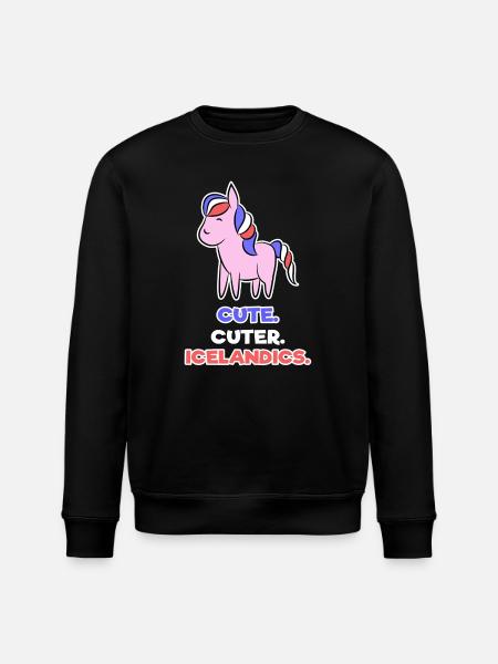 Pony Haflinger Statement Islandpferde Islandponys - Stanley/Stella Unisex Bio-Sweatshirt ROLLER - Schwarz