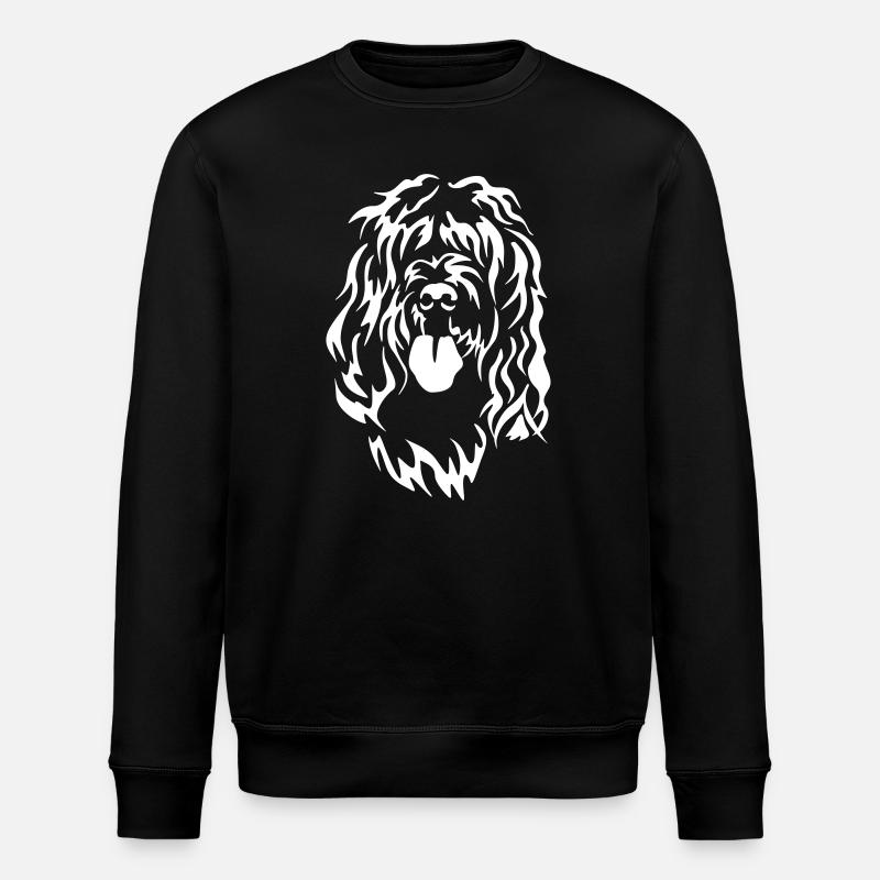 Otterhund Kopf "Black Edition" - Stanley/Stella Unisex Bio-Sweatshirt ROLLER - Schwarz