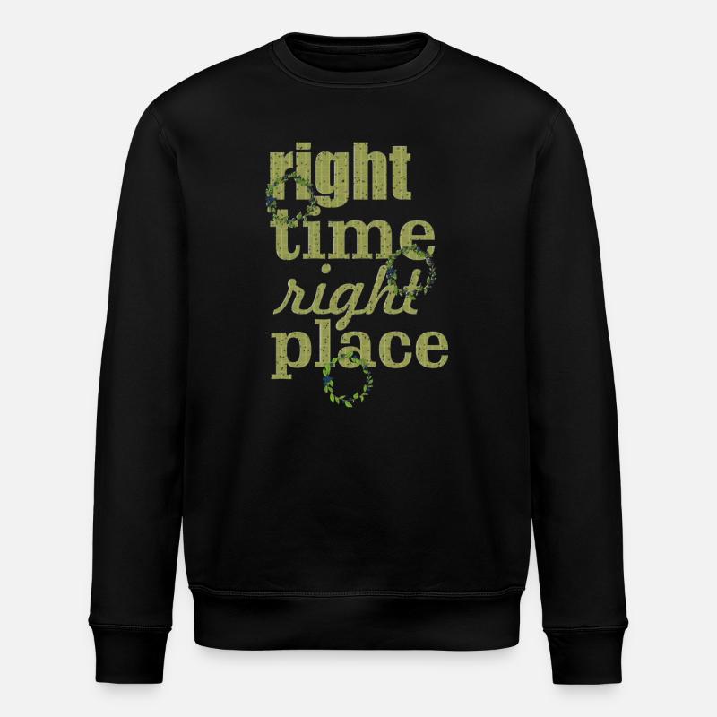 right time - Stanley/Stella Unisex Bio-Sweatshirt ROLLER - Schwarz