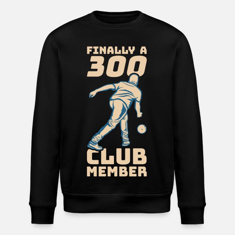 300 Punkte Bowling - Stanley/Stella Unisex Bio-Sweatshirt ROLLER - Schwarz