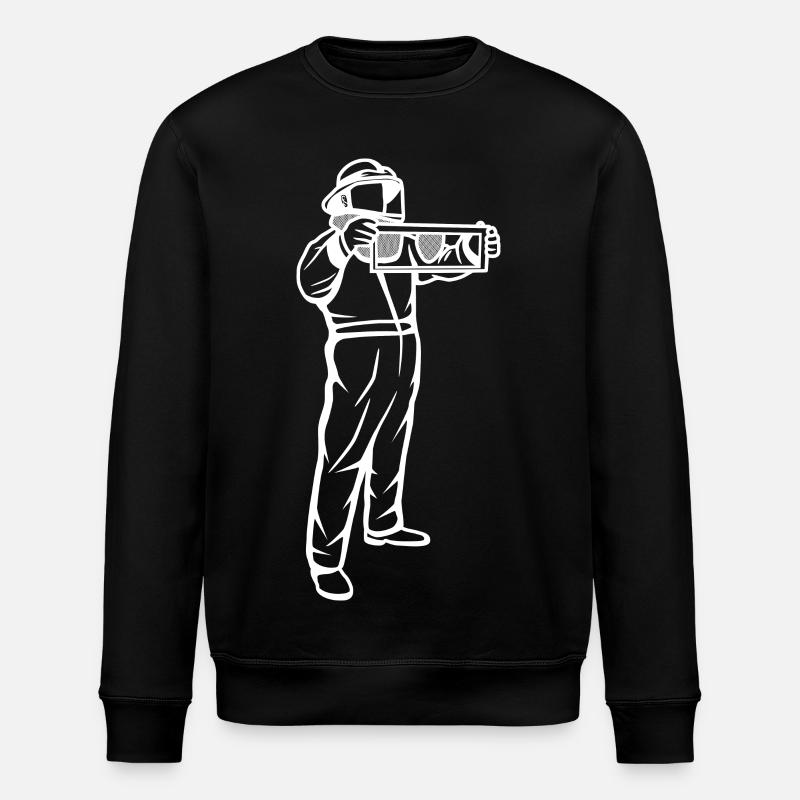 Beekeeper drawing - Stanley/Stella ROLLER Unisex Organic Sweatshirt - black