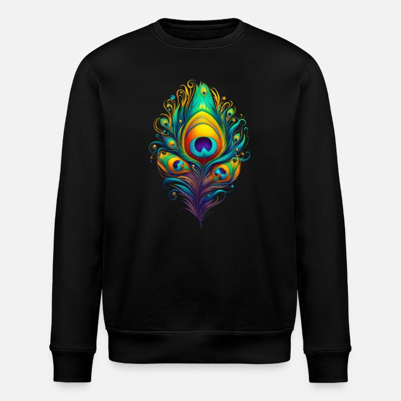 Pfauenfedern Federn Kugelschreiber - Stanley/Stella Unisex Bio-Sweatshirt ROLLER - Schwarz