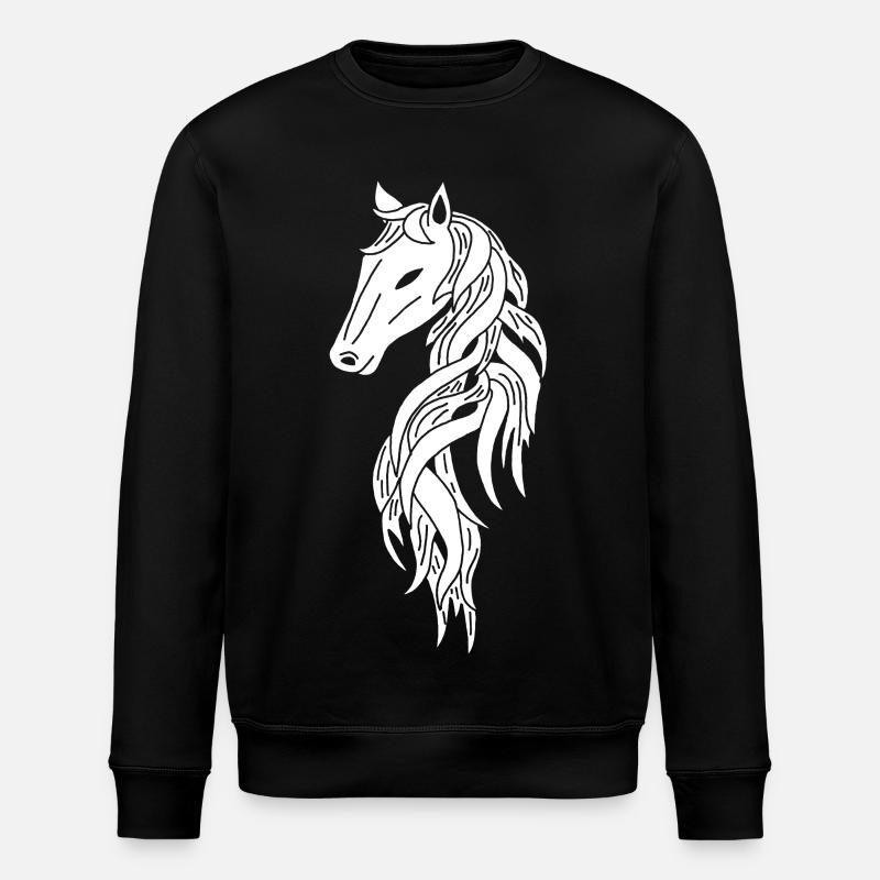 Cheval blanc - Sweat bio ROLLER Stanley/Stella Unisexe - noir