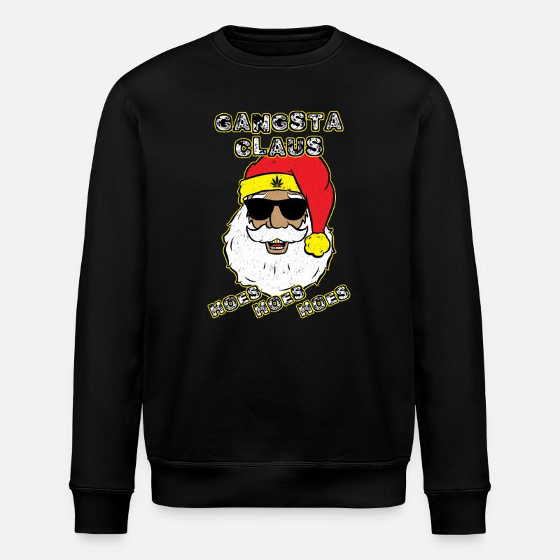 Gangsta Santa Cannabis Sweat à capuche Design - Sweat bio ROLLER Stanley/Stella Unisexe - noir