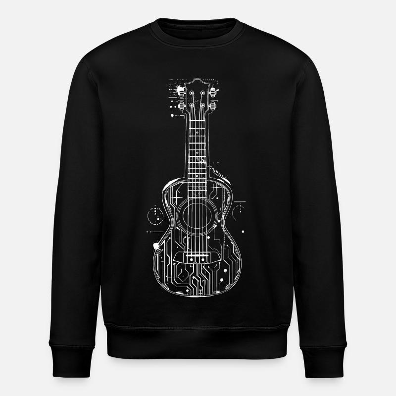 Ukulele Graphics - Stanley/Stella ROLLER Unisex Organic Sweatshirt - black