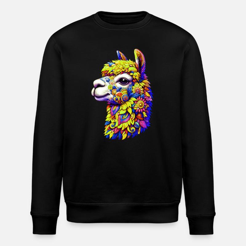 Alpaka - Stanley/Stella Unisex Bio-Sweatshirt ROLLER - Schwarz