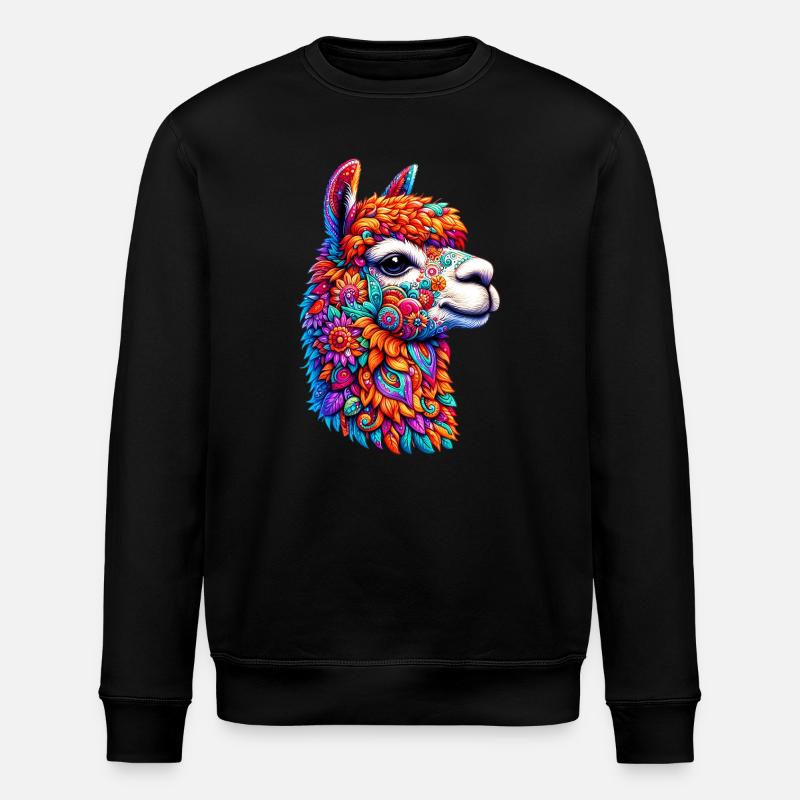 Alpaka - Stanley/Stella Unisex Bio-Sweatshirt ROLLER - Schwarz