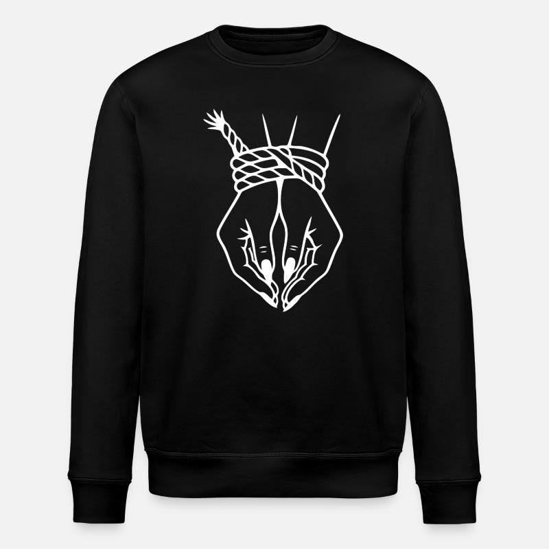 Komplizierte Hand & Seilknoten Illustration - Stanley/Stella Unisex Bio-Sweatshirt ROLLER - Schwarz