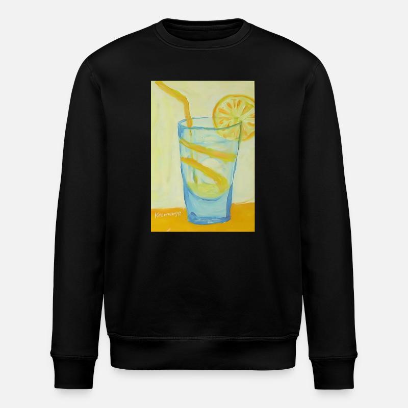 Cocktail au verre de citron - Sweat bio ROLLER Stanley/Stella Unisexe - noir