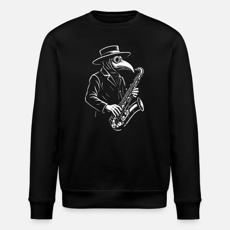 Jazz Plague Docteur Sax - Sweat bio ROLLER Stanley/Stella Unisexe - noir