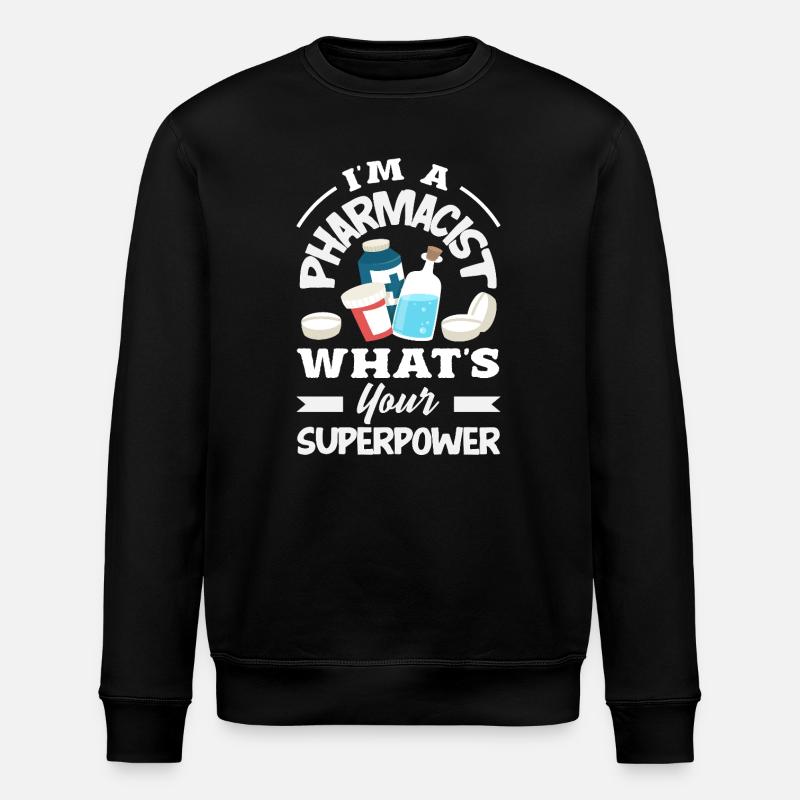 Pharmacien Technicien Pharmaceutique - Sweat bio ROLLER Stanley/Stella Unisexe - noir