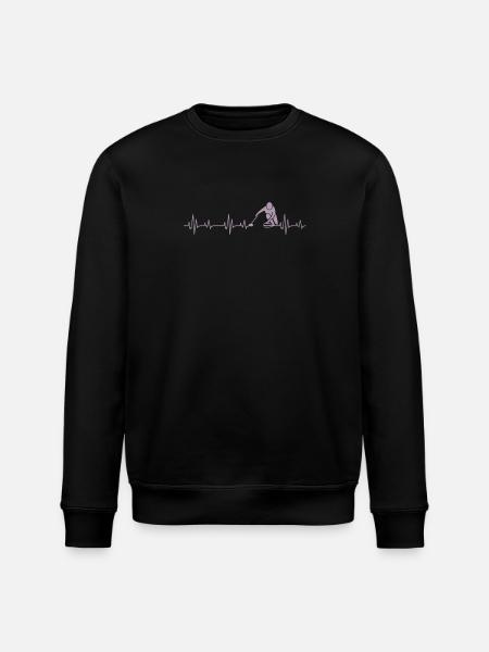 Idées cadeaux Curling Heartbeat - Sweat bio ROLLER Stanley/Stella Unisexe - noir