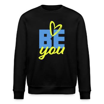 BE YOU - Selbstvertrauen Mut Kraft positiv - Stanley/Stella Unisex Bio-Sweatshirt ROLLER - Schwarz - Vorne - Nik (191cm)